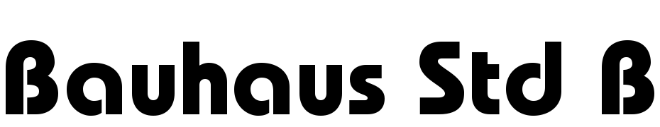 Bauhaus Std Bold Yazı tipi ücretsiz indir